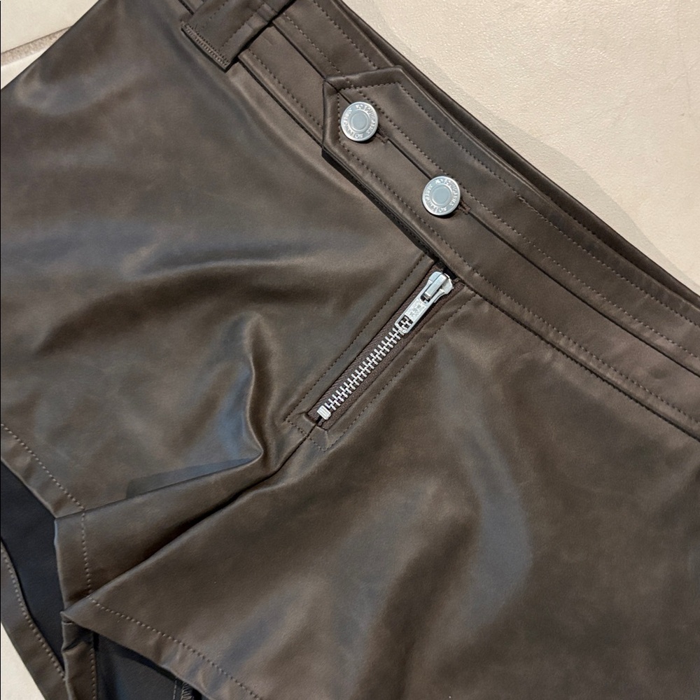 NWT small brown vinyl shorts 1384 - Picture 3 of 7